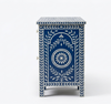 Blue Bone Inlay Work Desk – 2 Drawer 1 Door Floral Writing Desk