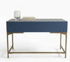 Handcrafted Blue Bone Inlay 3 Drawer Work Desk & Writing Table