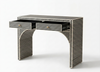 Handcrafted Black & White Bone Inlay 2 Drawer Console Table
