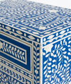 Handcrafted Blue Bone Inlay 4 Drawer 4 Door Buffet Cabinet – Floral Sideboard