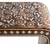 Handcrafted Teak Wood & Mother of Pearl Inlay U-Shape Console Table