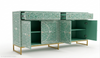 Mother of Pearl Inlay Buffet Cabinet – Sea Green, 2 Drawers & 4 Doors