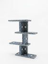Handcrafted Blue Bone Inlay Wall Shelf – Floral Decorative Floating Shelves