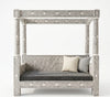 Handcrafted Grey Bone Inlay Canopy Daybed – Floral Design Luxury Furniture