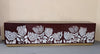 Handcrafted Mother of Pearl Inlay Brown 5 Door TV Unit – Luxury Floral Design Media Console Cabinet with Brass Stand for Living Room