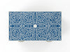 Handcrafted Bone Inlay 3 Drawer Chest – Blue & White Floral Design