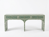 Handcrafted Green Bone Inlay 3 Drawer Console Table – Striped Entryway Table