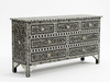 Black Mother of Pearl Inlay 7 Drawer Chest of Drawers