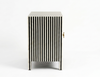 Handcrafted Black & White Bone Inlay 2 Door Storage Cabinet