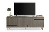 Handmade Bone Inlay 3 Door TV Unit Media Cabinet – Black & White