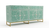 Mother of Pearl Inlay Buffet Cabinet – Sea Green, 2 Drawers & 4 Doors