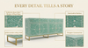 Mother of Pearl Inlay Buffet Cabinet – Sea Green, 2 Drawers & 4 Doors