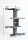 Handcrafted Blue Bone Inlay Wall Shelf – Floral Decorative Floating Shelves