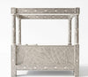 Handcrafted Grey Bone Inlay Canopy Daybed – Floral Design Luxury Furniture