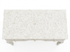 Handcrafted White Bone Inlay Floral 3 Drawer Console Table