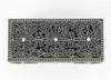 Handcrafted Black Bone Inlay 5 Drawer Work Desk – Floral Writing & Office Desk
