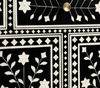 Handcrafted Black Bone Inlay 3 Drawer 4 Door Buffet Cabinet – Floral Sideboard