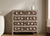Brown Bone Inlay 4 Drawer Chest with handcrafted white floral pattern