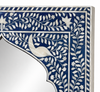 Handcrafted Blue & White Bone Inlay Mehrab Wall Mirror Frame