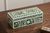 Handcrafted green Mother of Pearl inlay jewelry box with white floral design 