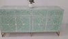 Mother of Pearl Inlay Buffet Cabinet – Sea Green, 2 Drawers & 4 Doors